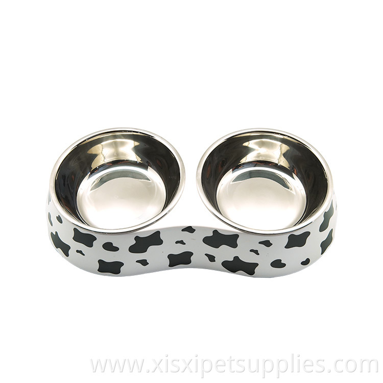 Free Sample Wholesale Factory OEM Melamine Pet Dog Feeder double cat bowl